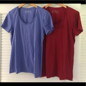 Bundle of 2 Eddie Bauer Tall Short Sleeve Shirts